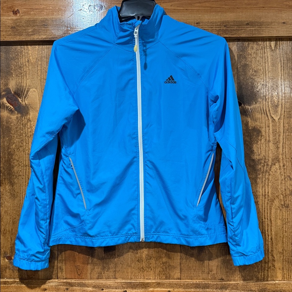 Adidas Women's Turquoise Lightweight Track Jacket Size‎ Medium